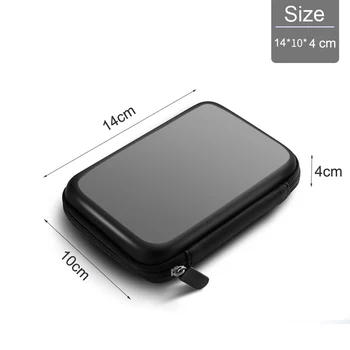 Zunanje Accessary Vrečko HDD SSD Vrečko Primeru, USB Kabel, Polnilec Kritje Moči Banke Ohišje za Shranjevanje Slušalke Primeru za Prenosnik Black Nova
