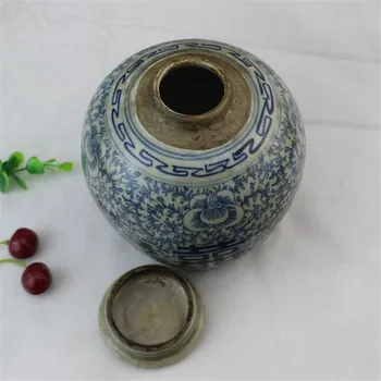 Stari Kitajski Porcelan Modre In Bele Porcelanaste Dvakrat Vesel, Pločevinke
