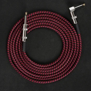 Kitare Kabel Audio Moški-Moški Kabel Žice Kabel Pletenje 6,35 mm Ravne Vtič za Električno Akustična Kitara Bas