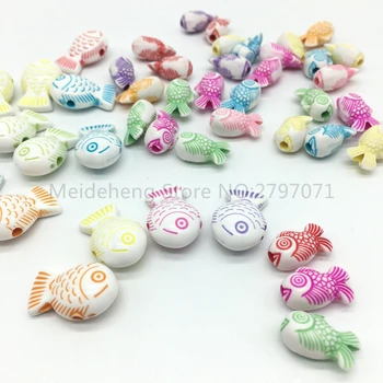 Akril pralne barve krap ribe kroglice za Nakit, izdelava vrhunskih ugoden smislu otroka zapestnica dodatno opremo Meideheng