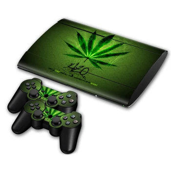 Zelena Listna 420 Plevela Kože Nalepke, Nalepke za PS3 Slim 4000 PlayStation 3 Konzole in Krmilniki Za PS3 Kože Nalepke Vinyl