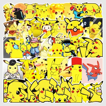 50pcs/veliko Risank Anime Pokemon Nalepke Kawaii Pikachu Stiker Skateboard Skuter Kolo Prtljage Kitara Nepremočljiva Nalepke