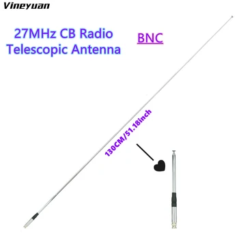 Vineyuan 130 CM/51.18 palčni 27MHz CB Radio Teleskopsko Anteno BNC Moški Konektor Radio Antena (VSWR 1.0~1.4)