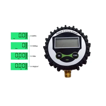 Digitalni LCD Zraka manometer Auto Zaslon Manometer Merilni Instrument PSI BAR KPA Kp/cm2