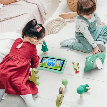 Tablette PC pour enfants Android 10.0 7 pouces étui sl silikonski HD avec podporo de chargement USB Quad Core 1Go 16Go