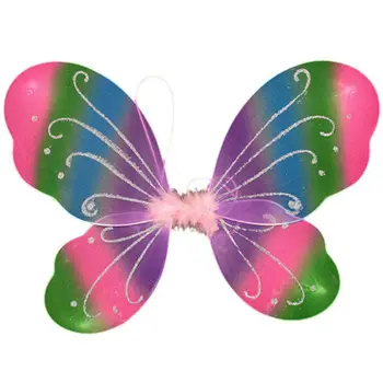 10 barv za odrasle in otroke, pixie krila pravljice multicolor velik metulj oblačenja noša rekviziti za ženske, otroci dekliška krila