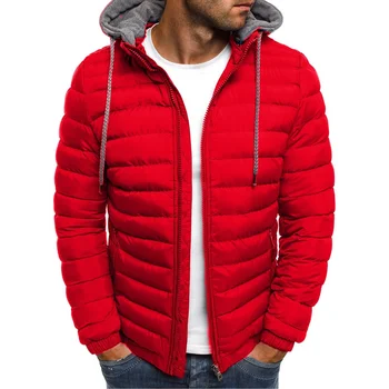 ZOGAA Novih Moških Zimskih Parkas Moda Trdna Hooded Bombaž Plašč Suknjič Priložnostne Topla Oblačila Mens Zimski Suknji puhovka