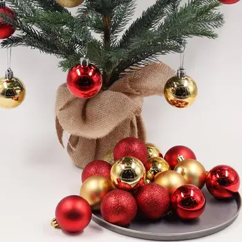Novo Pobarvan Božični Kroglice 3 CM, Svetlo Žogo Matt Doma Žogo Ornament Dekor Novo Leto, Božič Visi Drevo Trojk Žogo
