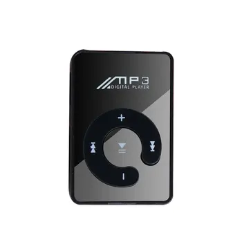 Prenosni Mini Ogledalo Posnetek MP3 Predvajalnik Glasbe Medijev, Podpora Micro SD TF Kartice Moda Hifi MP3 za Športe na Prostem
