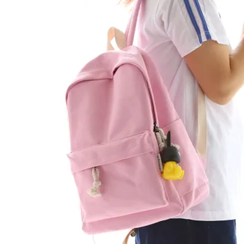 Preprost klasičen desgin dobre kakovosti dekleta platno študent šolsko knjigo vreča za nahrbtnik za prosti čas potovanja torba