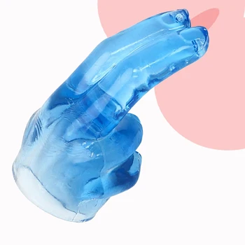 Unisex Seks Odraslih Izdelek AV Čarobno Palico Dodatek Umetnim prstom Obliko Massager Pokrivala Klitoris Stimulacije G samem Masaža