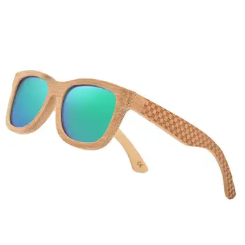 JANGOUL Vklesan Design sončna Očala Klasični Bambusov Lesena Očala za Sonce Naravnih Moški Ženske Retro Ročno Očala TA01