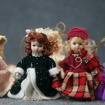 Mini Evropski in Ameriški Starinsko Keramični Lutka Ročno izdelani Okraski Različnih Barv, Igrače za Dekleta Otroke Darila
