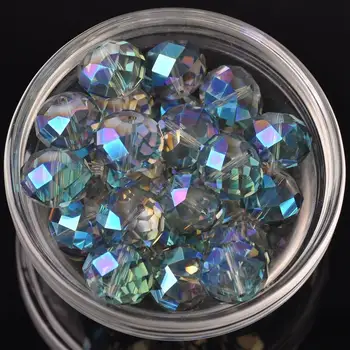 10pcs 16x12mm Big Rondelle Gladko Cut Kristalno Steklo Svoboden Prizmo Kroglice za Nakit, Izdelava DIY Obrti Ugotovitve