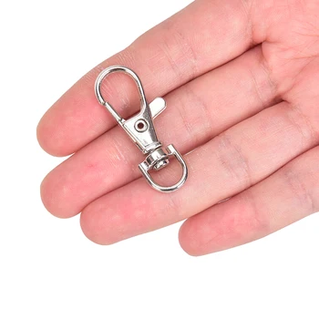 10Pcs Vrtljivi Jastog Zaponko Posnetke Ključ, Položeni Key Ring Keychain Split Ugotovitve Zapirala Za Keychains Kar 35mm