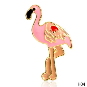 1Pcs Palme Flamingo Sladoled Popsicles Banan, Kave Skodelice Zatiči Gumb Živali Kovinska Broška Vrečko Suknjič Ovratnik Značko Nakit