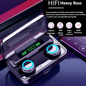 F9-3 TWS Stereo Brezžična Čepkov Bluetooth Slušalke Touch Control Gaming Slušalke Prostoročni Mikrofon Šport Slušalke bluetooth