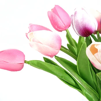 10PCS Umetno Cvetje Pravi Dotik Ponaredek Tulipanov Šopek Poročni Okraski Plastične Rože Doma Vrt Dekor Realne Cvetje