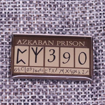 Ujetnik Azkaban Plaquard Značko zaporu število Broška Potter zgleduje nakit