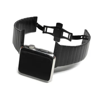 Iz nerjavečega Jekla, trak za Apple Watch band 44 mm 40 mm 42mm 38 mm 41mm 45mm Metulj Kovinska Zapestnica iwatch serije 5 4 3 se 6 7