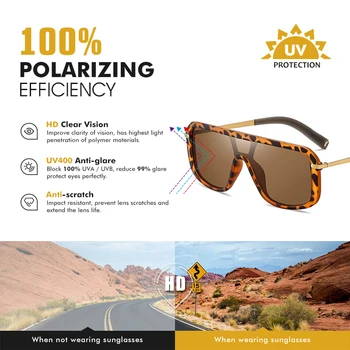 LIOUMO Letnik Očala Ženske Polarizirana sončna Očala Moških Vožnje Očala Moda Prevelikih Očal UV400 Leopard Okvir gafas de sol