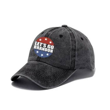 Splošne volitve, gremo brandon oče klobuk NAS zastavo natisnjena Bombaž Baseball caps Unisex moški ženske Opremljena Šport klobuki Gorras