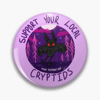 Podpora Lokalnem Cryptids Mothman Prilagodljiv Mehko Gumb Pin Moda River Pin Srčkan Broška Klobuk Obleke Kreativne Nakit