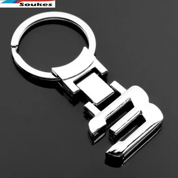 3D Kovinski Avto Keychain Keyring obeskom za ključe Obesek, Prstan Za BMW serije 3 E90 E91 316 318 320 325 328
