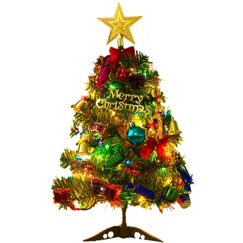 50 cm Božično Drevo Paket Z Luči, Božični Okraski, Namizno Mini Christmas Tree Okraski Center Dekoracijo Dobave