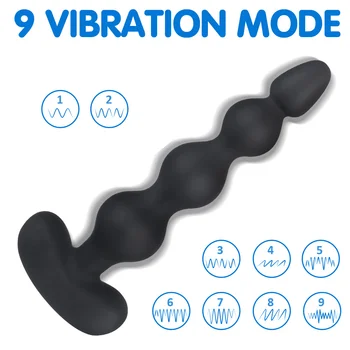 Električni silikonski daljinsko vagina vibrator z vibriranjem butt plug prostata massager analni seks igrače analne kroglice za ženske, moške