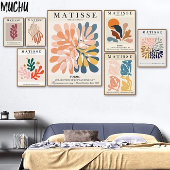 Matisse Pisane Listi Povzetek Dekle Krivulja Wall Art Platno Slikarstvo Nordijska Plakatov In Fotografij Stenske Slike Za Dnevna Soba Dekor