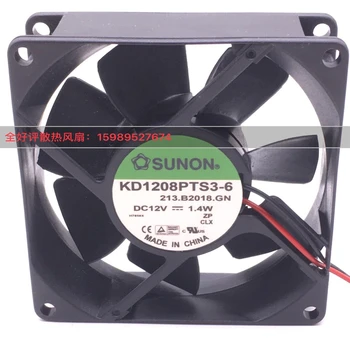 Original 8025 8 CM KD1208PTS3-6 12V 1.4 W 2-žice inverter fan
