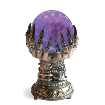 Žareče Deluxe Mobilnega Kristalno Kroglo Svetlobna Čarobno Čarovnica Strani Elektrostatično Plazme Svetlobe Služijo Lobanje Prst Halloween Dekor