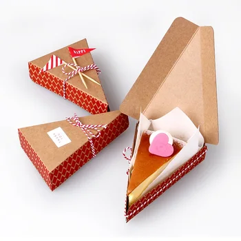 8.5*13.5*3.3 cm 10 Kos rdeče geometrijo Kraft Papir Polje Sladkarije Darilo Božično zabavo, sadje pie pizza sir torto, Darilo za Pakiranje Škatle