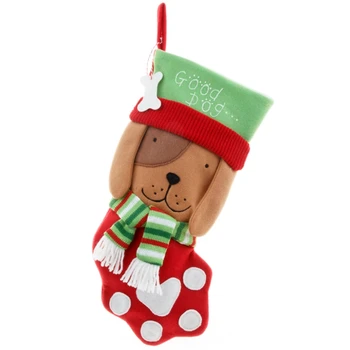 Božič Nogavice za Hišne živali Pes Mačka Veliko Tačko Natisnjene Darilo Candy Bag 3D Božič Nogavice