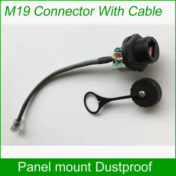 M19 RJ45 panel mount z Ethernet kabel meri dolžino Z prah-dokazilo skp nepremočljiva AP polje