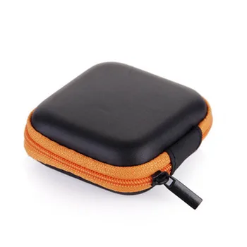 Kabel USB Organizator Slušalke Primeru Prenosni Mini Shranjevanje vrečk Slušalke Vrečko Kvadratne Oblike Slušalke polje Zadrgo