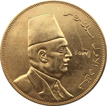 24-K pozlačen Egipt 1922 - Fuad sem Kraljestvo zlatega Kovanca za kopiranje 36 MM