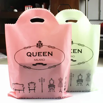 50pcs - Velik ročaj Plastično vrečko darilo,majhen čipke plastične nakupovalne vrečke z ročajem, Butik Darilni Embalaži Plastično Nakupovalno Vrečko