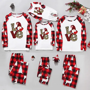 2021 Nove Božič Družinski Pižamo Eleganten Božični Tiskanja Udobno In Lepe Tople Pyjama Noel Božič Družinski Komplet Dojenček Fant Obleke