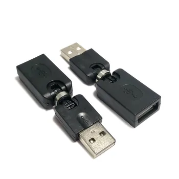 1PCS USB Moški-ženska 90 180 360-stopinjski Vrtečih Vrtljivi Twist podaljšek Adapter