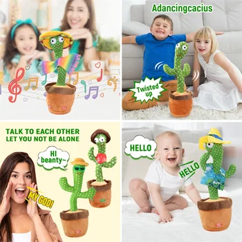 Kaktus Bailarn Plišastih Light - Up Igrača Ples Kaktus Elektronski Plišastih Igrač Ponovite Govorimo Igrača Zapis Svetlobe Izobraževanje Igrače za Dojenčka