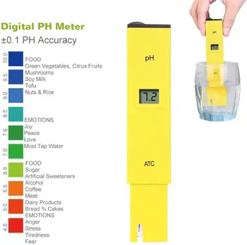 Digitalni PH Meter 0.01 Visoko Natančnost, Kakovost 0-14 Let, Razpon Merjenja z ATC za Gospodinjstva s Pitno Vodo,Akvarij