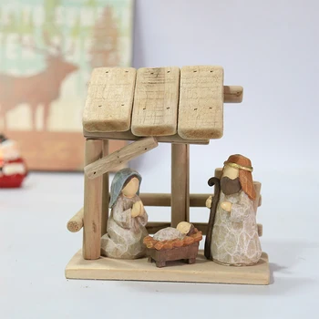 Božič Jaslice Figurice Kip Dete Jezusa Jasli Miniature Stranka Namizno Dekoracijo Zbirka Fotografij Rekviziti