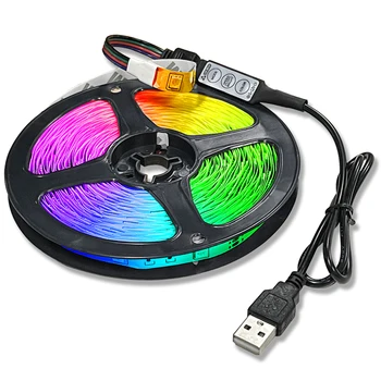 LED Trakovi Luči Bluetooth RGB 2835 Fita USB 5V 3.2-za 16,4 Metrov Za Par Habitacion Spalnici TELEVIZOR, Računalnik Osvetlitev Ozadja Luces