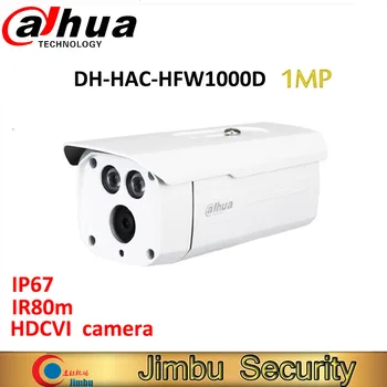 Original Dahua 1MP 720P Nepremočljiva HDCVI kamera Bullet Fotoaparat HAC-HFW1000D IR 80 home security kamera na prostem hiša fotoaparat
