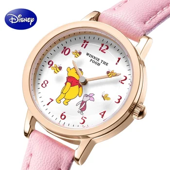 Disney Winnie Pooh Risanka Otrok Vrtljiv Gumb Za Izbiranje Moda Priložnostne Japonska Quartz Ročno Uro Mladi Lady Študent Dekle, Fant Darilo Ura