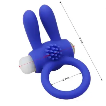 Zajec petelin obroč vibracije Zmogljiv AV Mini prst G-Spot Vibrator odraslih spolnih igrač za moške klitoris Zamudo Prezgodnji Izliv