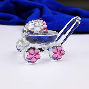 30PCS/VELIKO Mini Crystal otroški voziček Baby Tuš Uslug svate Figurice Spominkov
