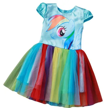 2020 Novimi My Baby Girl Oblačenja Otrok Dekle mali Ponija Obleke Cartoon Princeso Stranka Kostum Otroci Oblačila Poletnih Oblačil